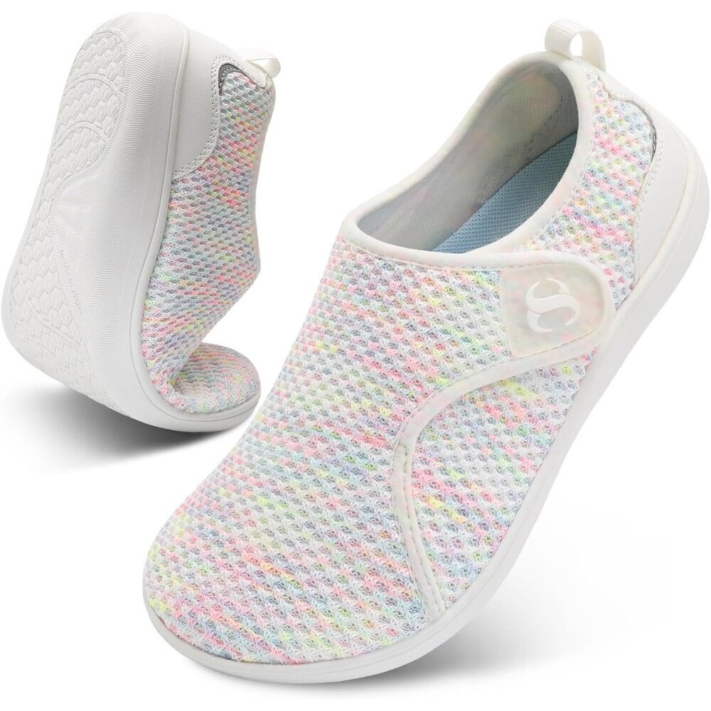 〽️Women's Comfortable Walking Shoes White Breathable Sneakers Closed Toe Pull On